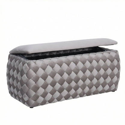 DF - 7003L - VF Large Velvet Storage Ottoman