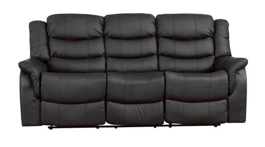 BB - 8849 - BL Leather 3 Seat Recliner Sofa