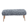 DF - 7018 - VF Velveteen Fabric Large Storage Ottoman