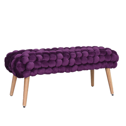 DF - 7018 - VF Velveteen Fabric Large Storage Ottoman