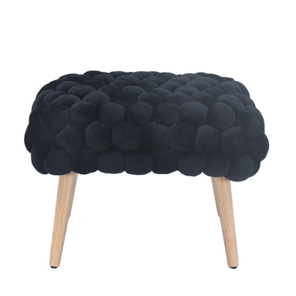 DF - 7019 - VF Velveteen Fabric Small Storage Ottoman