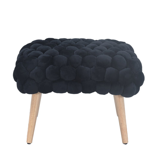 DF - 7019 - VF Velveteen Fabric Small Storage Ottoman