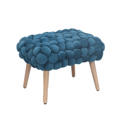 DF - 7019 - VF Velveteen Fabric Small Storage Ottoman