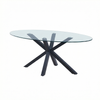FF - 8109 - 180cm Glass Dining Table