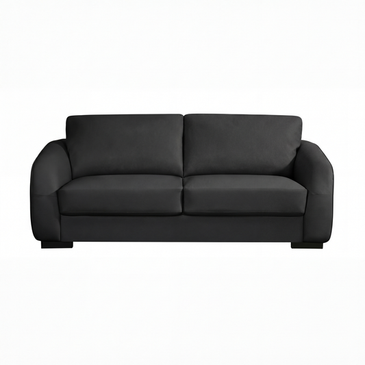 88 - 9283 - BL Leather 3 Seat Sofa