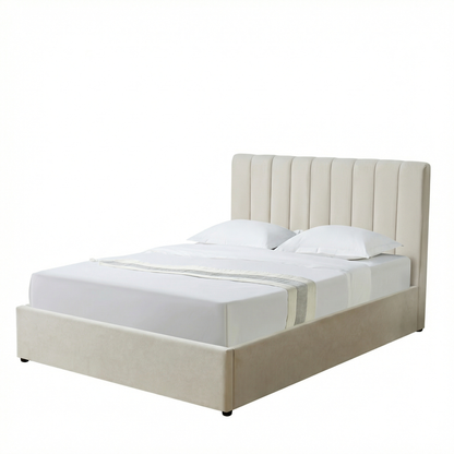MM - 24204 - LF Fabric Double Ottoman Bed Frame