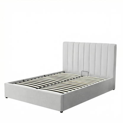 MM - 24204 - LF Fabric Double Ottoman Bed Frame