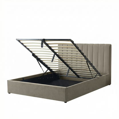 MM - 24204 - LF Fabric King Ottoman Bed Frame