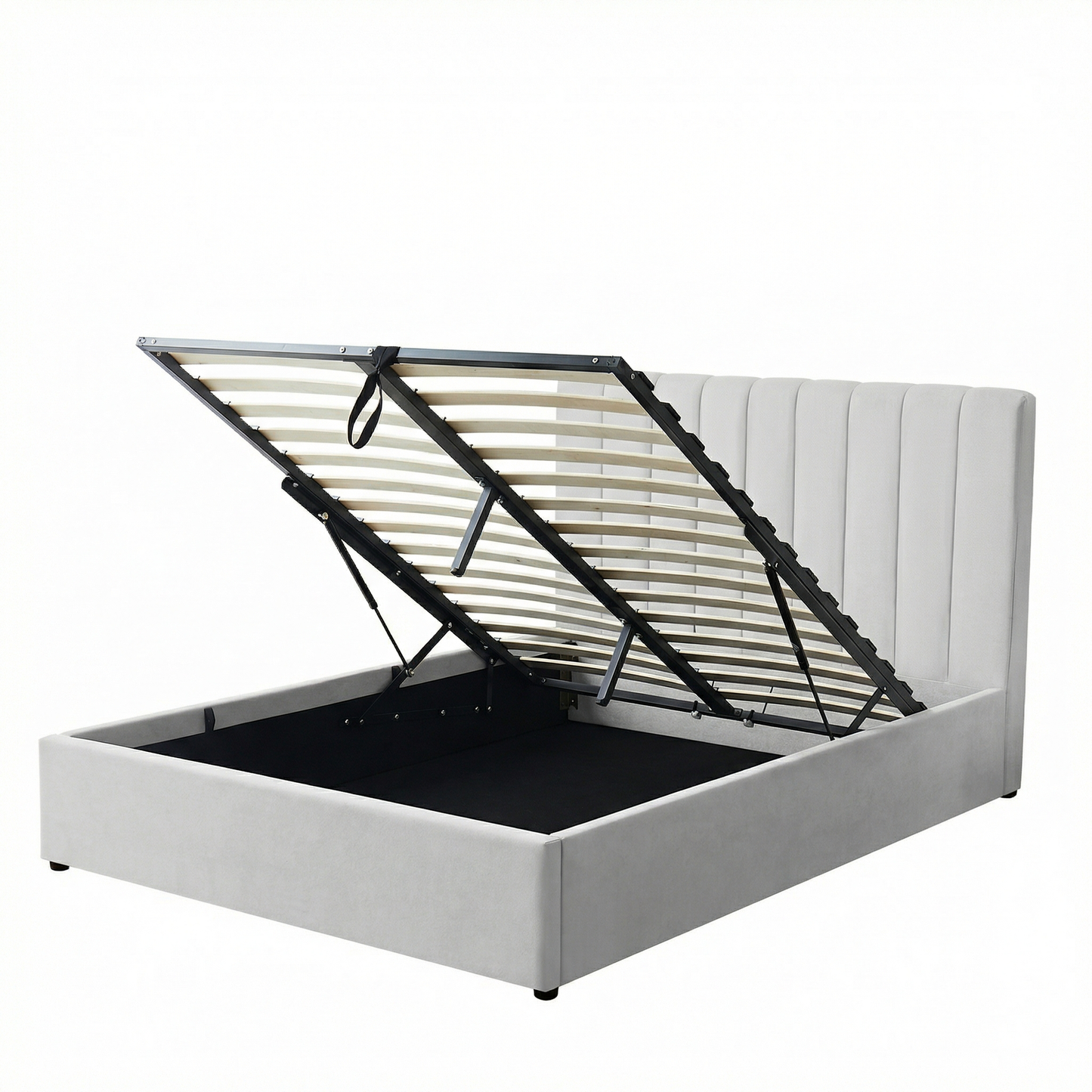 MM - 24204 - LF Fabric King Ottoman Bed Frame