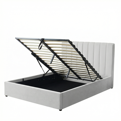 MM - 24204 - LF Fabric King Ottoman Bed Frame