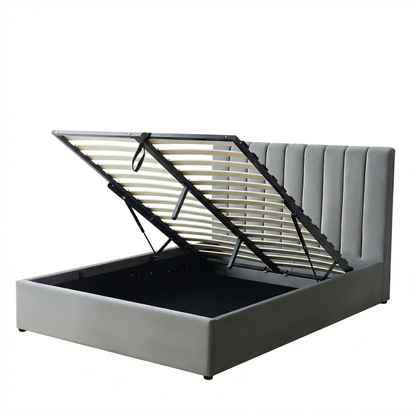 MM - 24204VEL - Double Velvet Ottoman Bed Frame