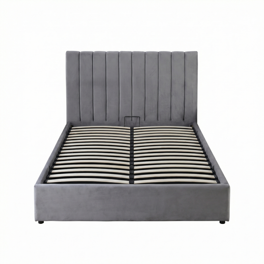 MM - 24204VEL - King Velvet Ottoman Bed Frame