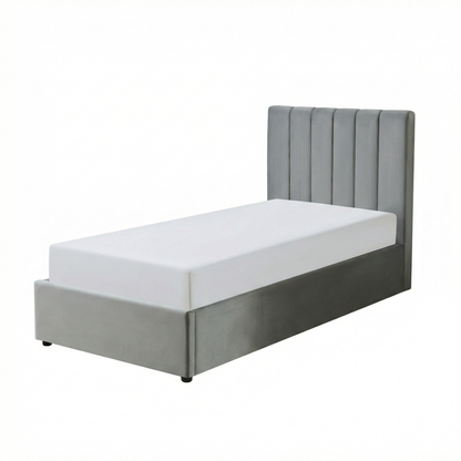 MM - 24204 - VF Velvet Single Ottoman Bed Frame