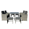 KK - 210016 - 9 Piece Rattan Cube Dining Set