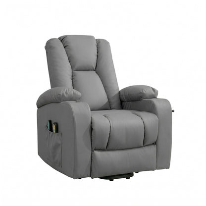 LL - 5063A - BL Electric Lift Assist Riser Recliner with Massage and Heat