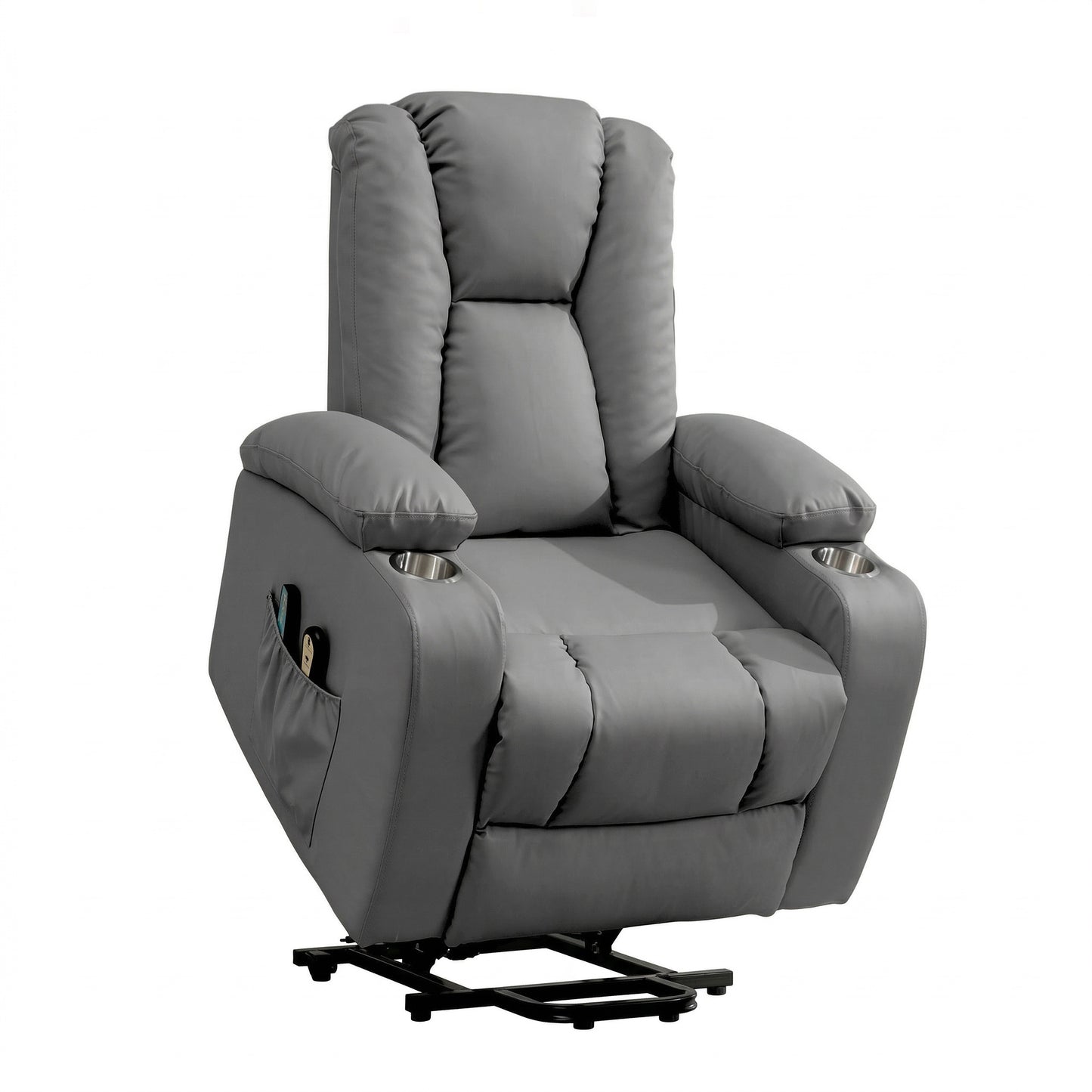 LL - 5063A - BL Electric Lift Assist Riser Recliner with Massage and Heat