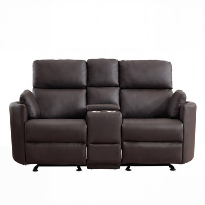 LL - 5072 - BL 2 Seat Rocker Recliner Sofa with Centre Console