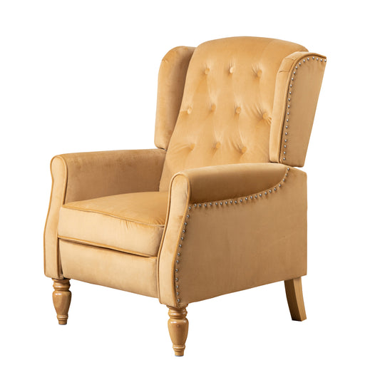 LL - 5001B - VF Velvet Push Back Recliner Chair