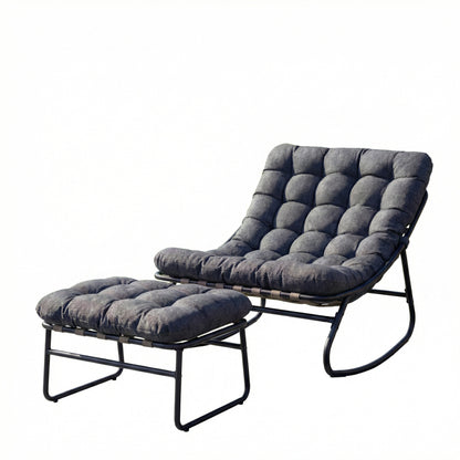 KK - 211314S - Outdoor Rocking Chair and Footstool