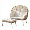 KK - 211365S - 2 Seat Egg Chair and Stool
