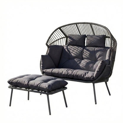 KK - 211365S - 2 Seat Egg Chair and Stool