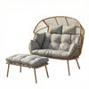 KK - 211365S - 2 Seat Egg Chair and Stool