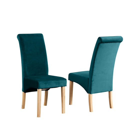 44 - 1057 - VF Velvet Dining Chairs - Set of 2